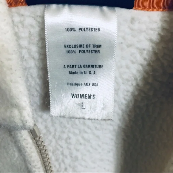 Patagonia Synchilla Hoodie Cream Teddy Fleece Full Zip Jacket Size Large - Picture 4 of 4